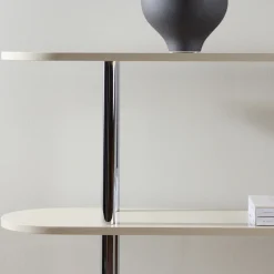 Retrokast met ronde en zilvere accenten - Lavis Zino