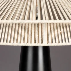 Retro tafellamp zwart wit - Dutchbone Elon