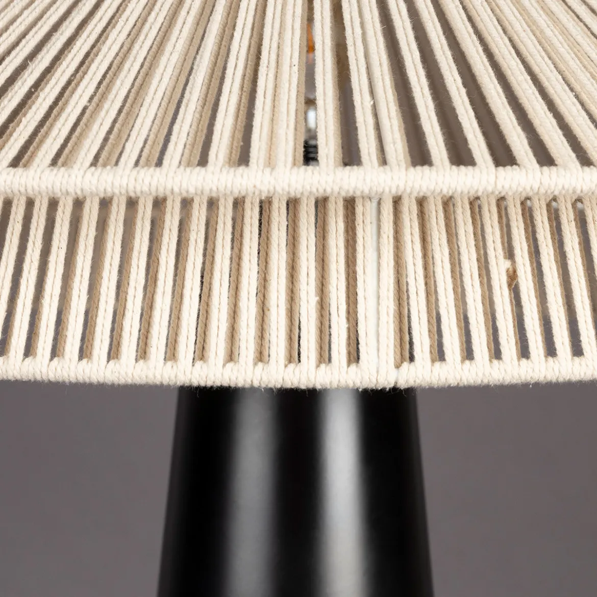 Retro tafellamp zwart wit - Dutchbone Elon
