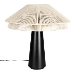 Retro tafellamp zwart wit - Dutchbone Elon