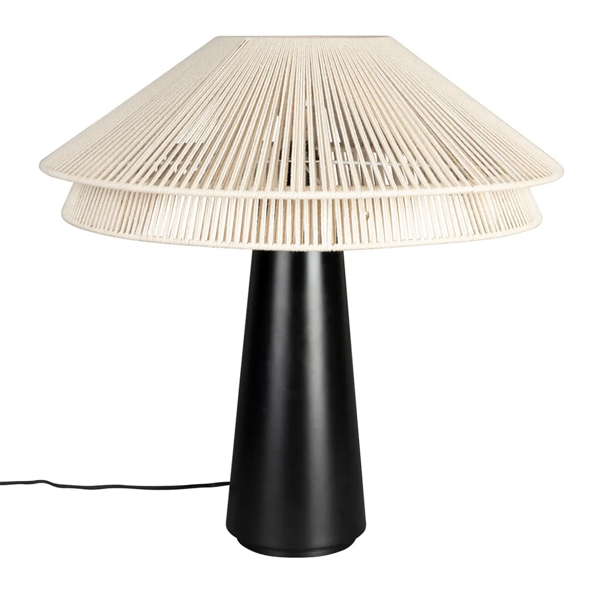 Retro tafellamp zwart wit - Dutchbone Elon