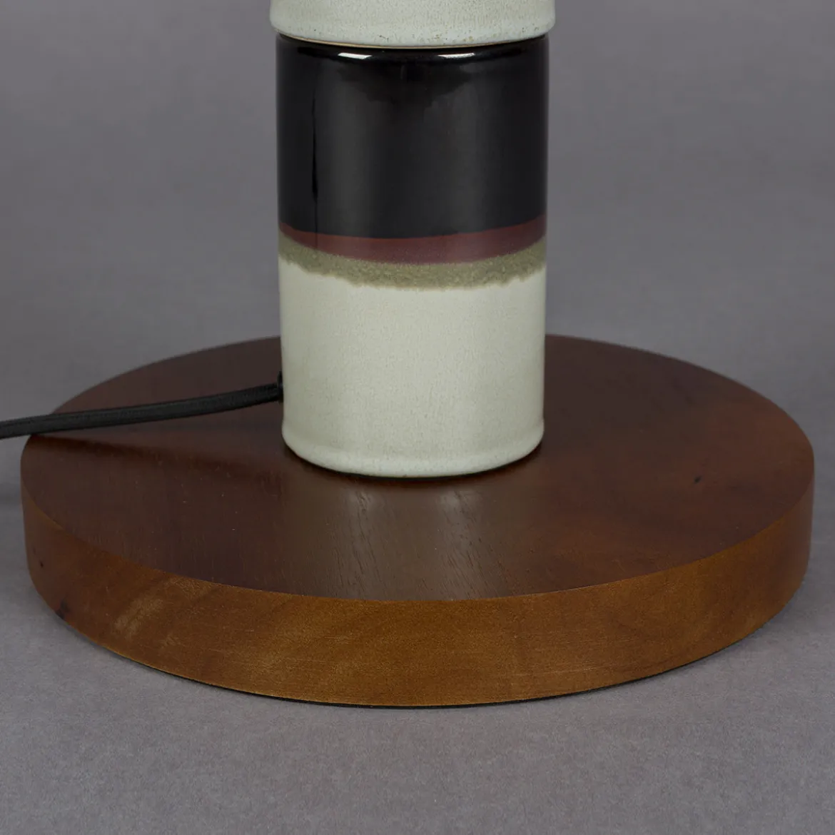 Retro vloerlamp met witte kap - Dutchbone Vertigo