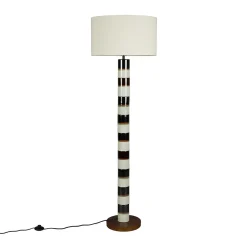 Retro vloerlamp met witte kap - Dutchbone Vertigo