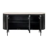 Ribbelhout dressoir met travertin blad - Richmond Interiors Hampton
