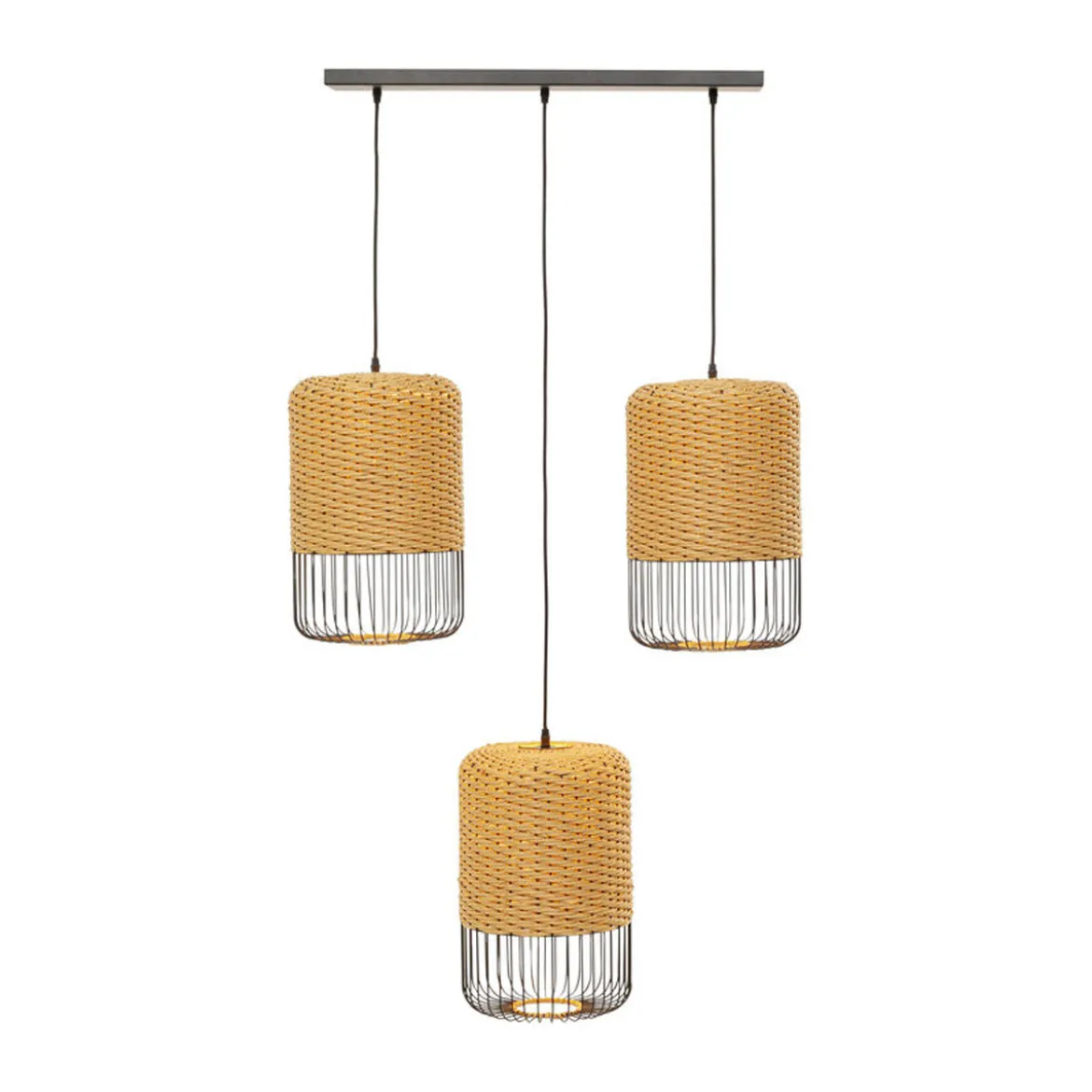 Rieten eettafel hanglamp - Kare Design Aloha