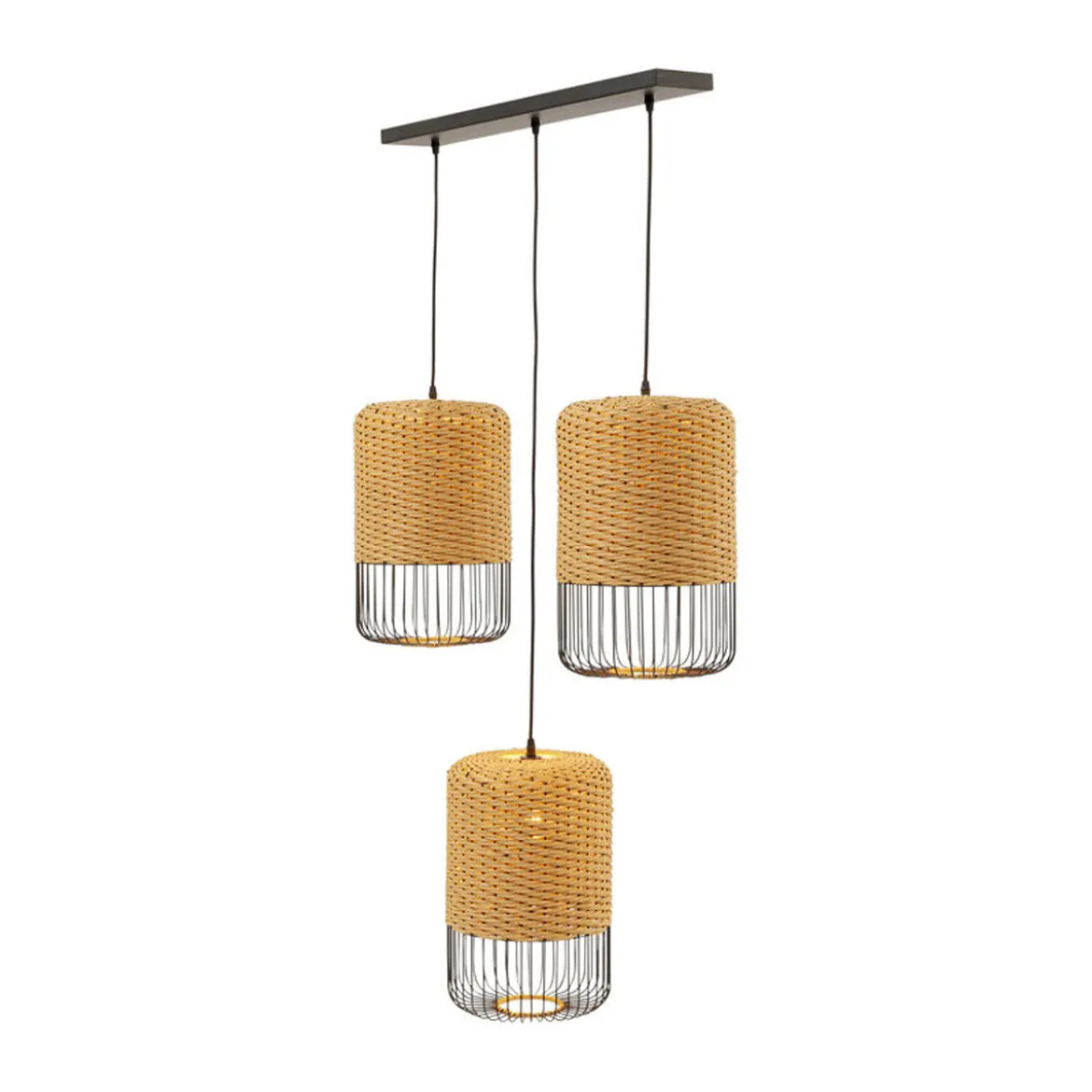 Rieten eettafel hanglamp - Kare Design Aloha