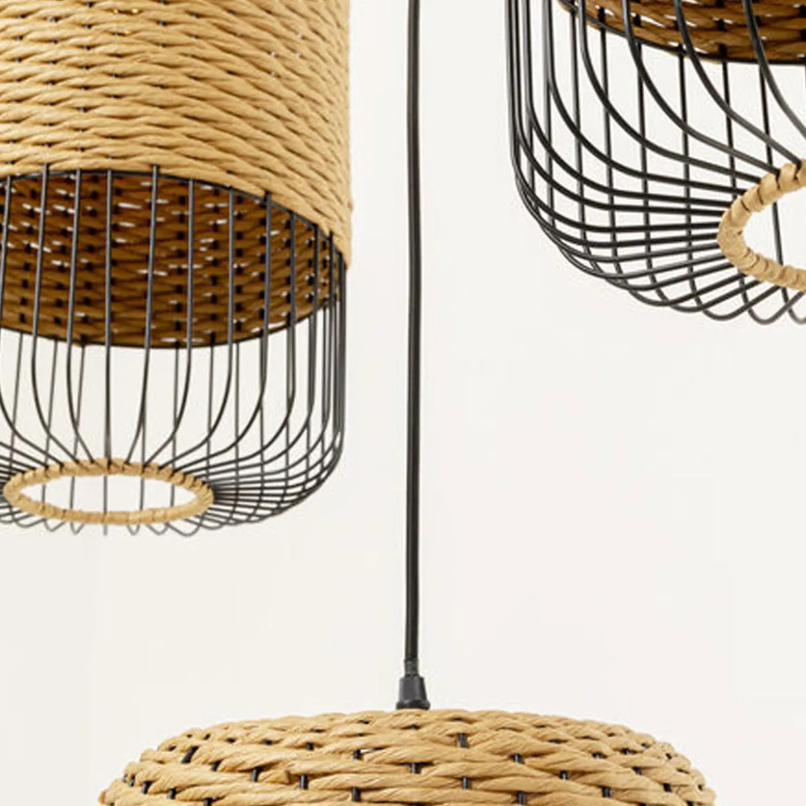Rieten eettafel hanglamp - Kare Design Aloha