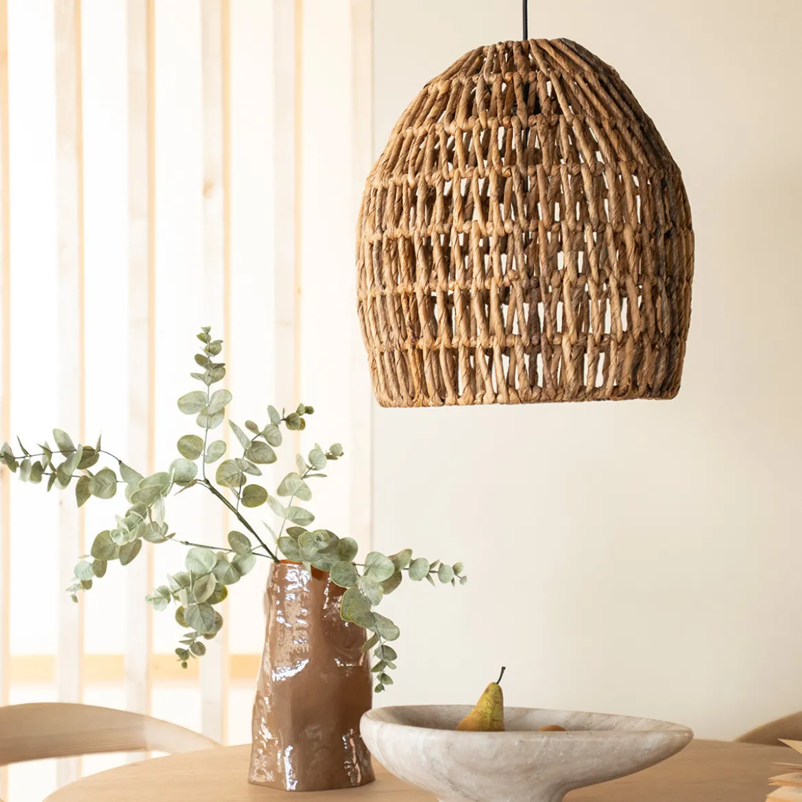 Rieten hanglamp abaca - By-Boo Benti