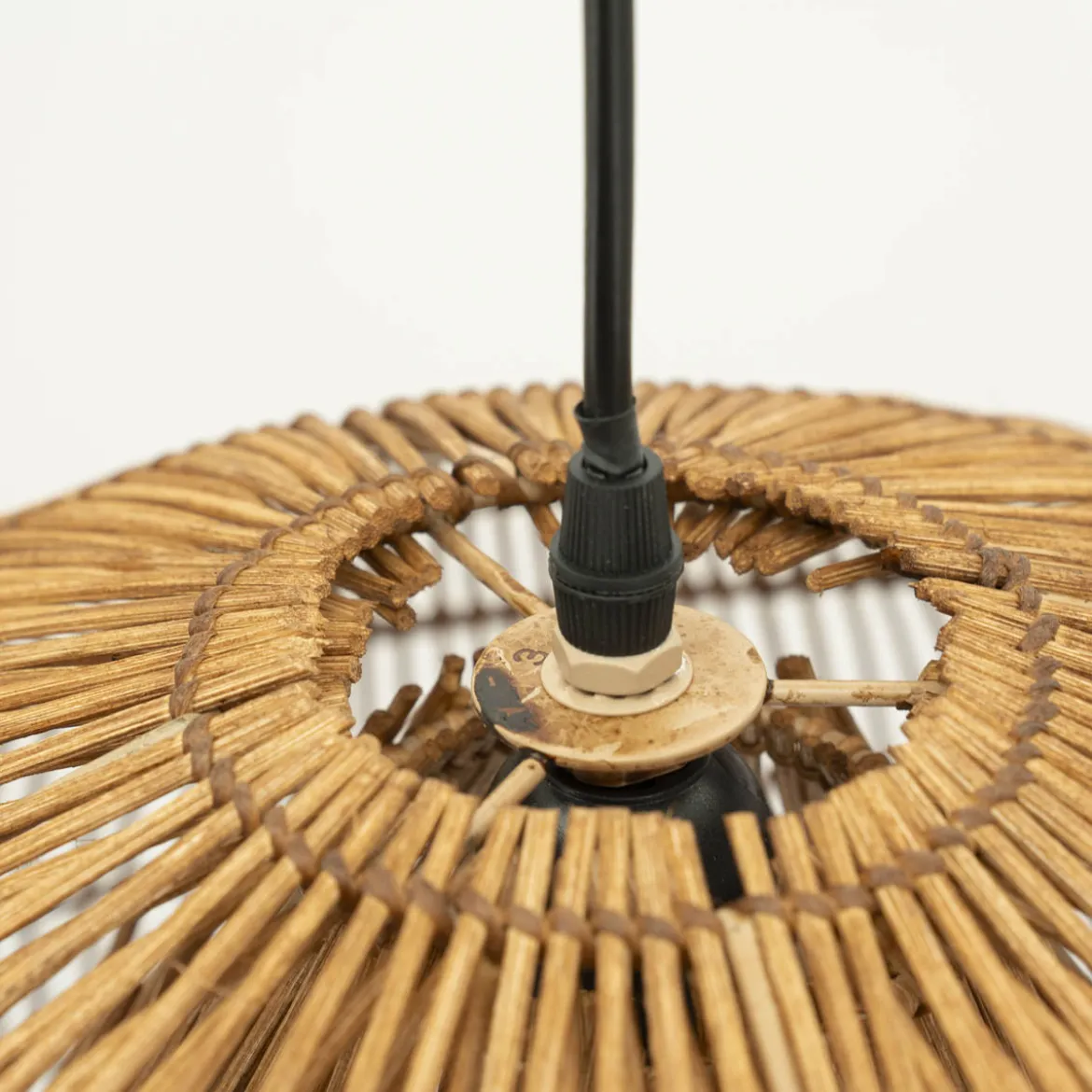 Rieten lamp organische vorm - By-Boo Lunar