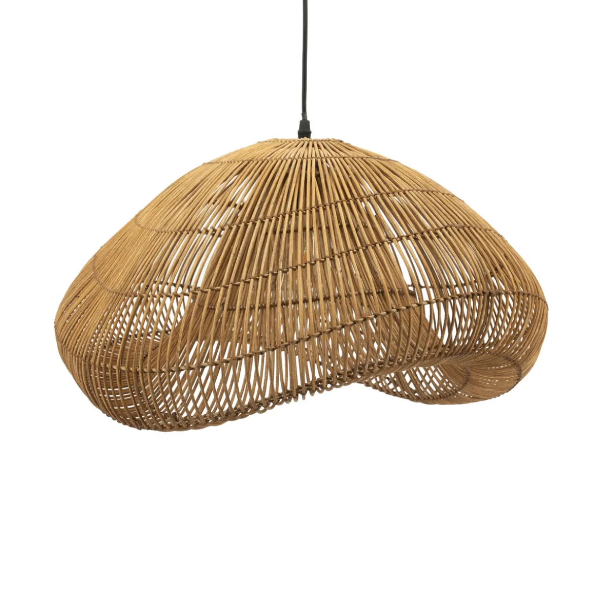 Rieten lamp organische vorm - By-Boo Lunar
