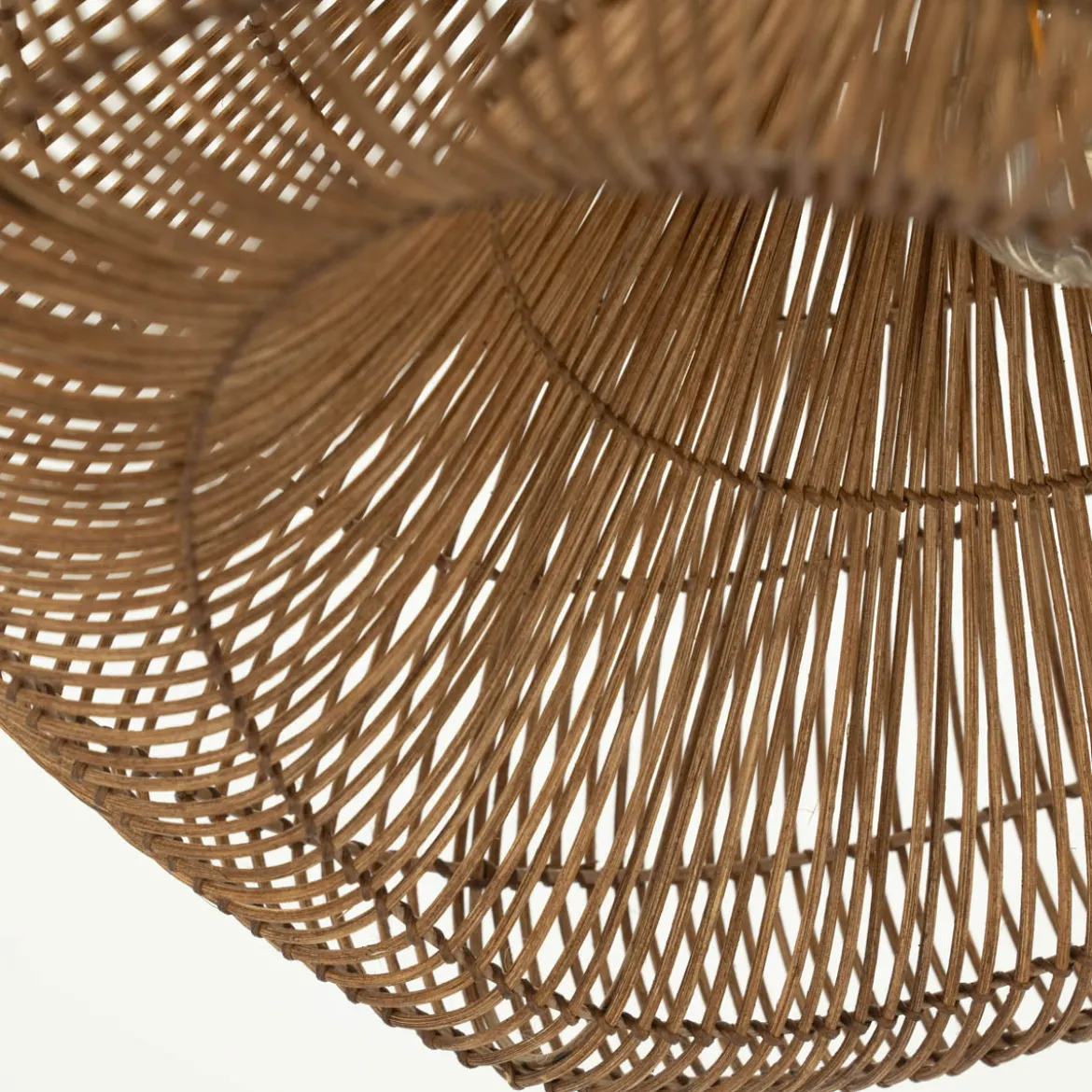 Rieten lamp organische vorm - By-Boo Lunar