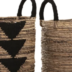 Rieten manden met zwart - Must Living Lima Black