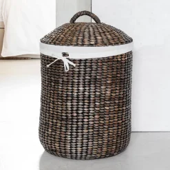 Rieten wasmand met deksel - Must Living Tahiti