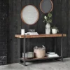 Robuuste sidetable teak naturel - DTP Home Timeless Beam