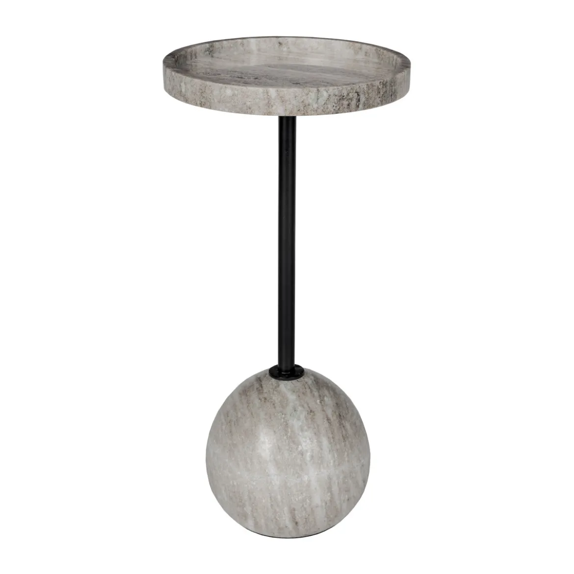 Ronde bijzettafel grijs marmer - Zuiver Cocktail