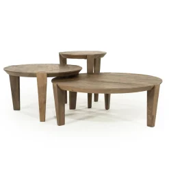 Ronde bijzettafel mangohout - Eleonora Davina