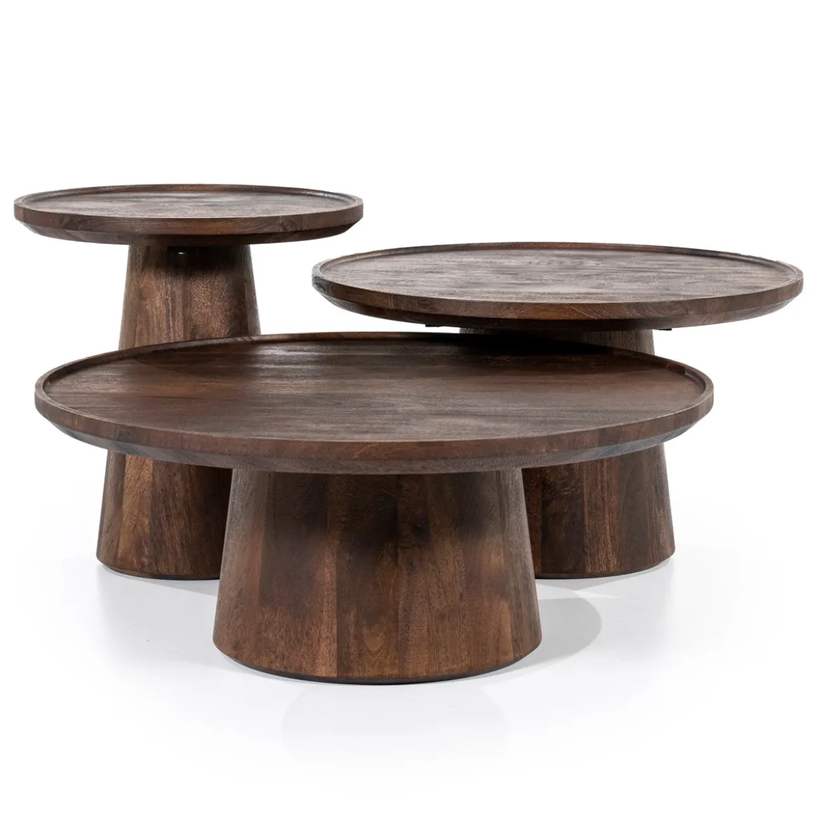 Ronde bijzettafel mangohout - Eleonora Ron