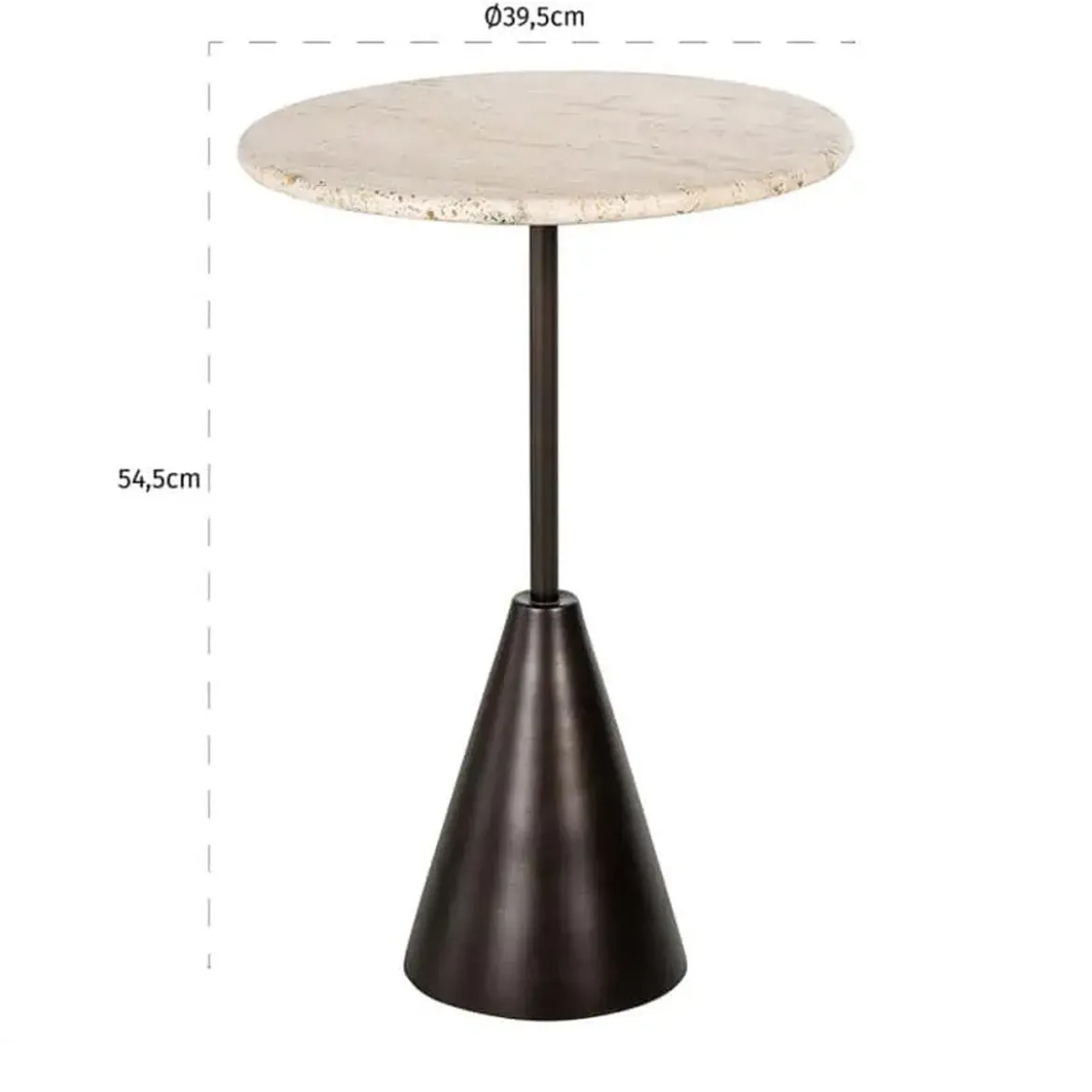 Ronde bijzettafel travertin - Richmond Interiors Avalon