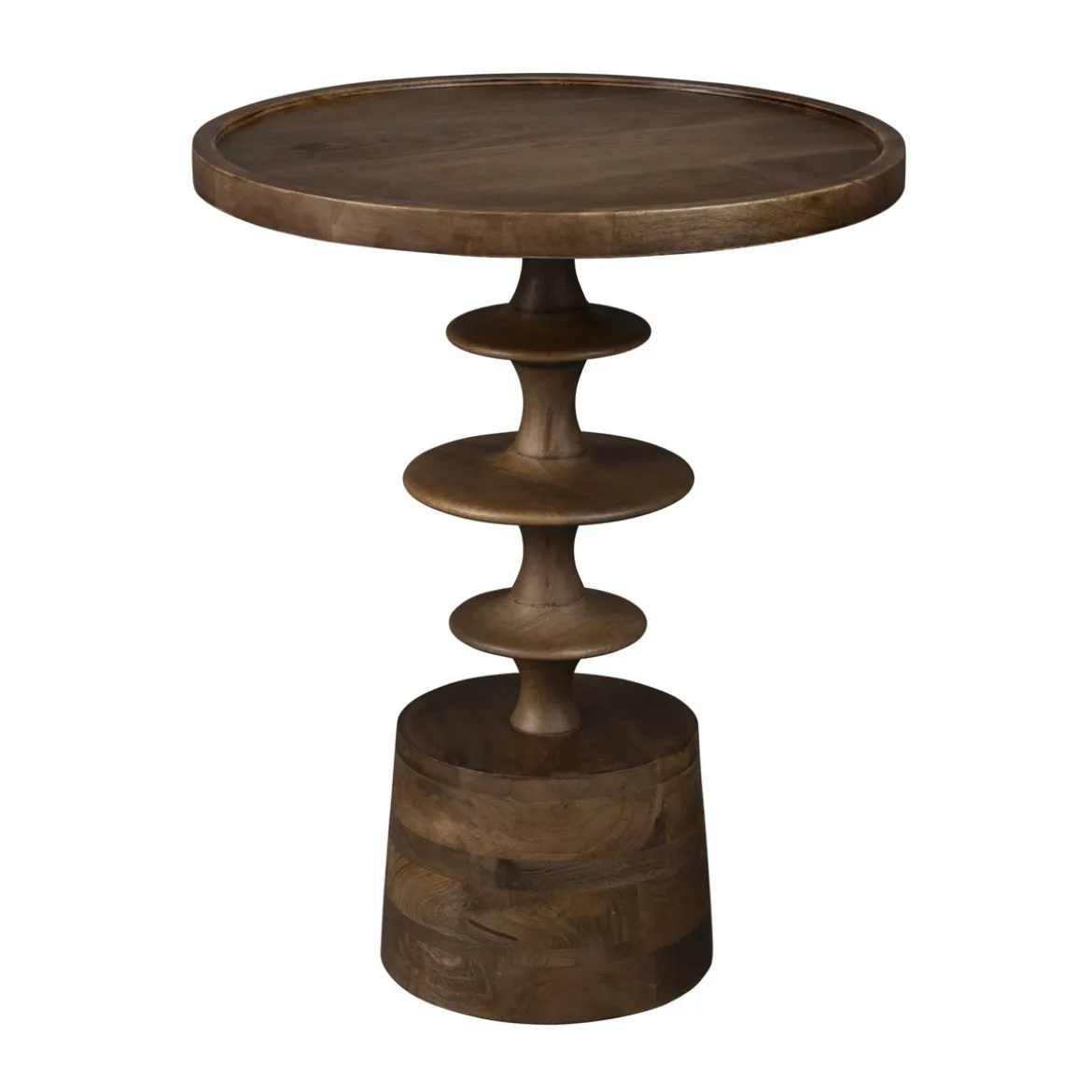 Ronde bijzettafel walnoot - Dutchbone Cath Walnut