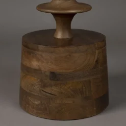 Ronde bijzettafel walnoot - Dutchbone Cath Walnut