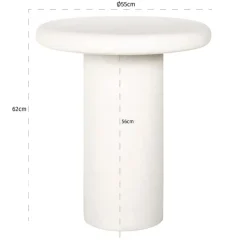 Ronde bijzettafel wit - Richmond Interiors Bloomstone