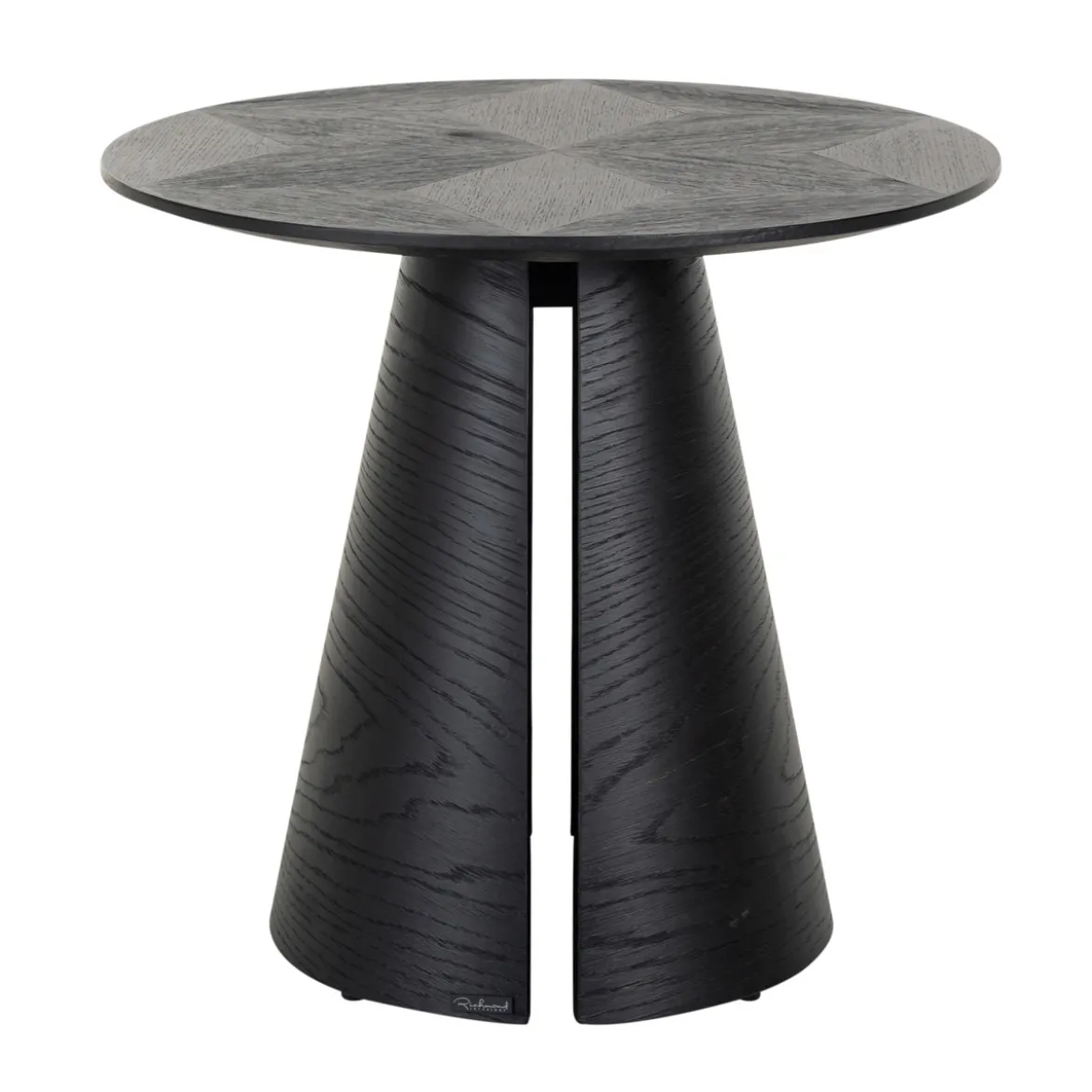 Ronde bijzettafel zwart hout - Richmond Interiors Blax