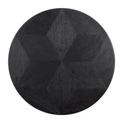 Ronde bijzettafel zwart hout - Richmond Interiors Blax