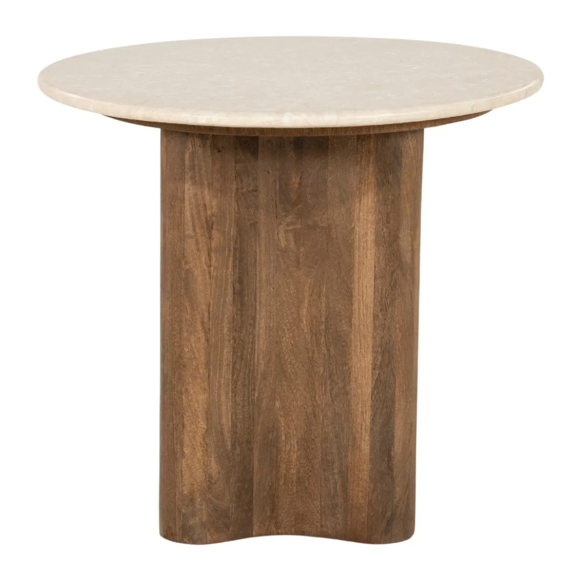 Ronde botticino bijzettafel - Eleonora Bodhi