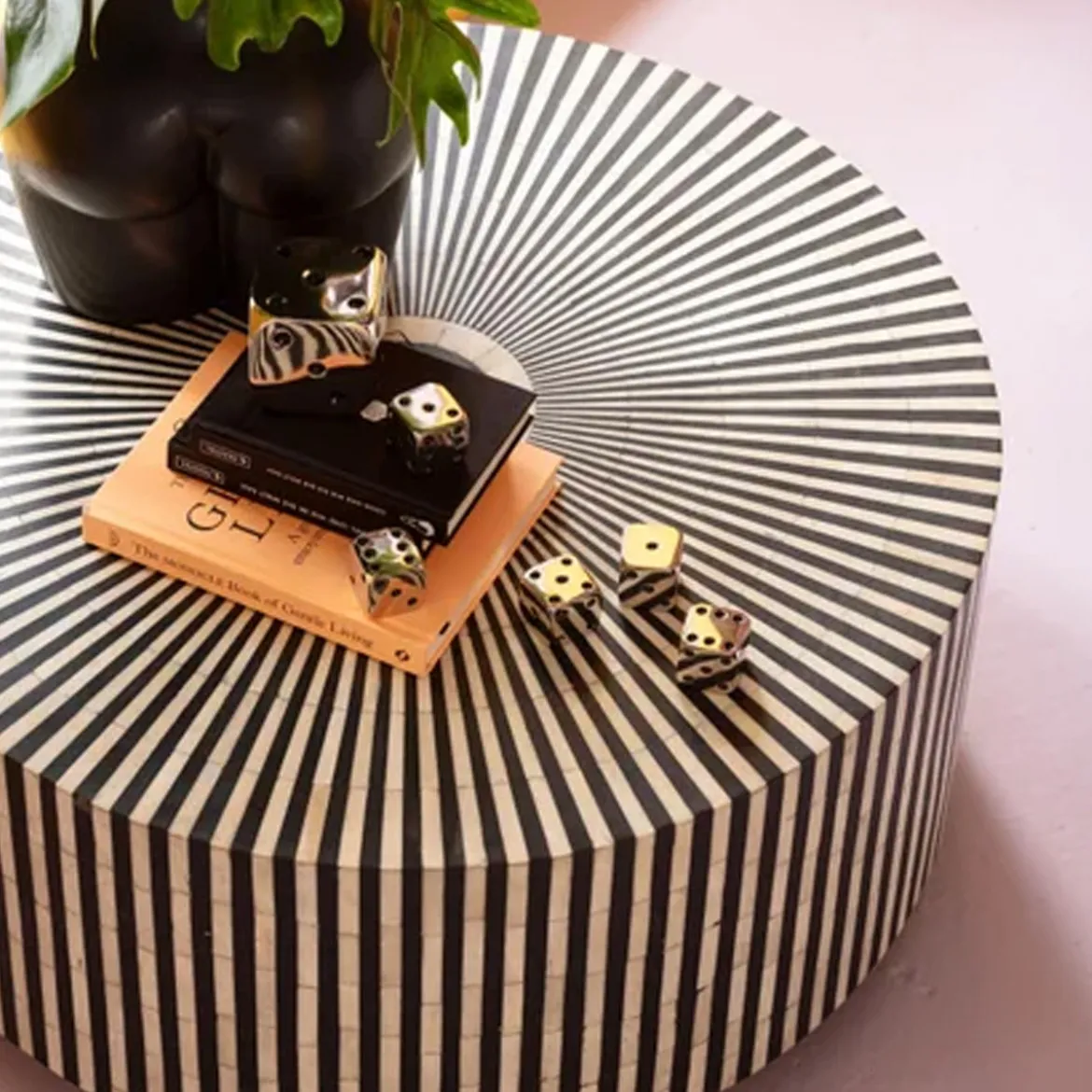 Ronde design salontafel zwart-wit - Kare Design Electra 75