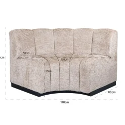 Ronde eetkamerbank lovely beige - Richmond Interiors Hillpark
