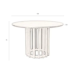 Ronde eettafel hout 120 cm - Dutchbone Barlet