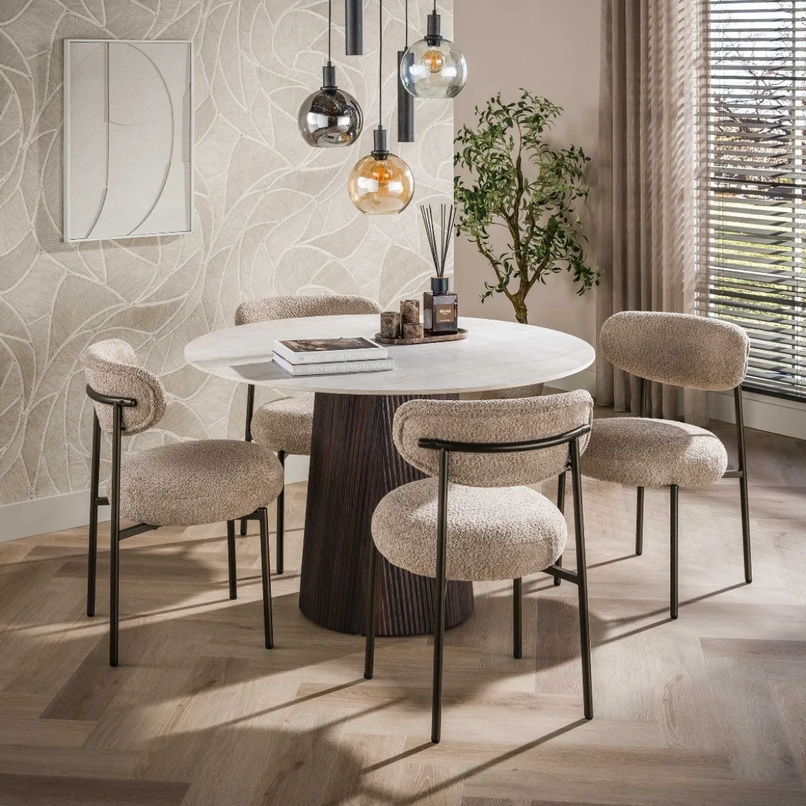 Ronde eettafel keramiek 120 cm - Giani ceramo Centro