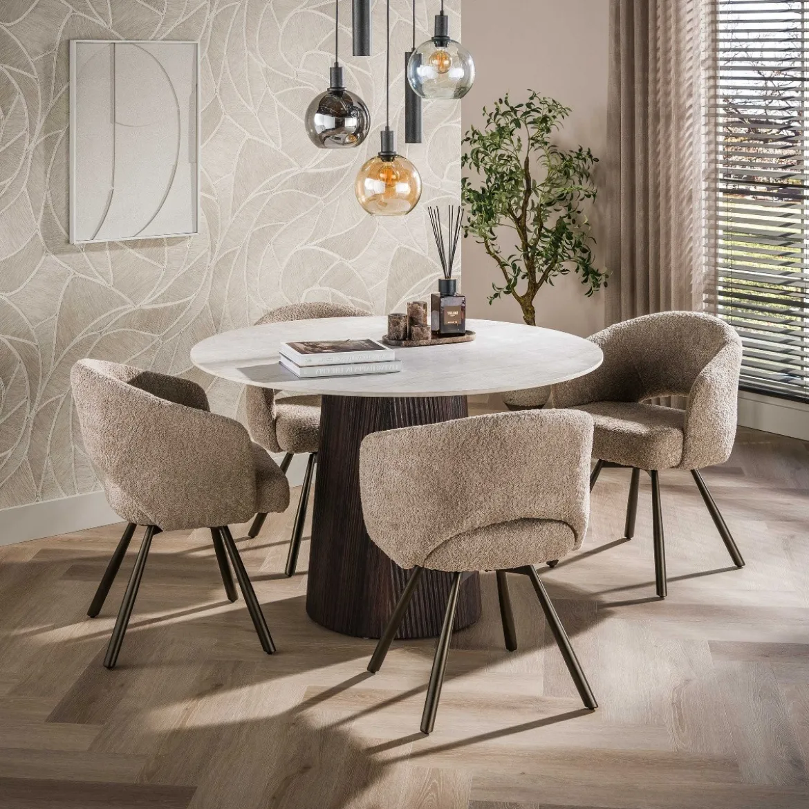 Ronde eettafel keramiek 120 cm - Giani ceramo Centro