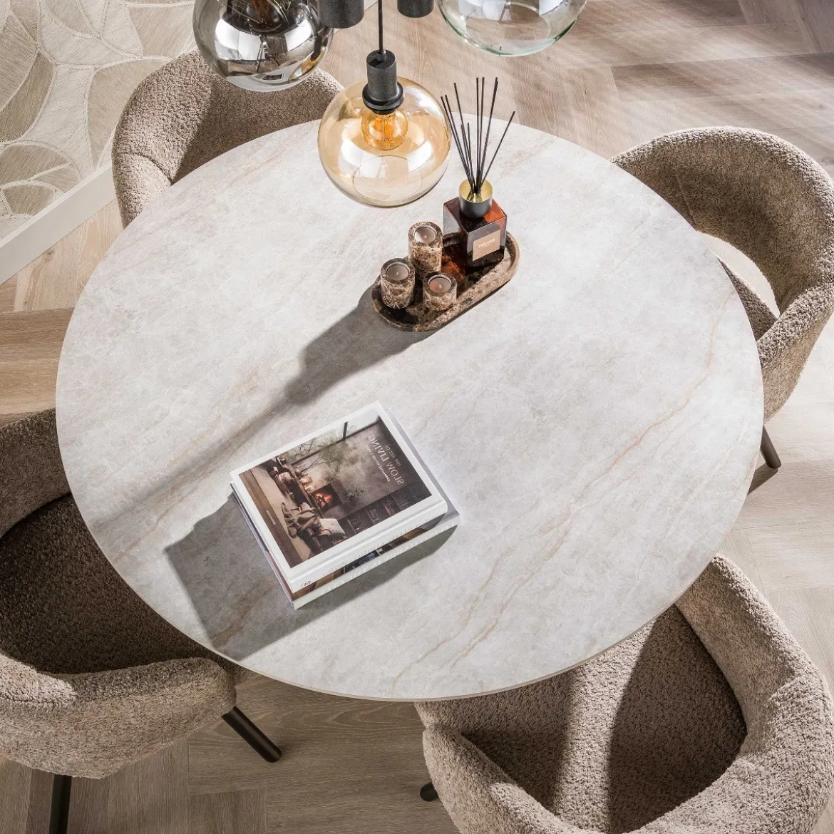 Ronde eettafel keramiek 120 cm - Giani ceramo Centro