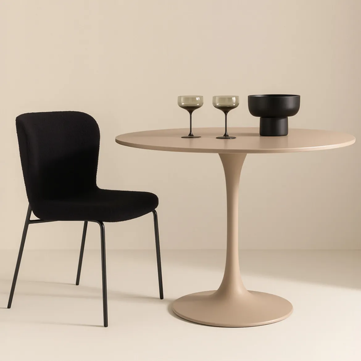 Ronde eettafel met slank stalen frame - Lavis Glade