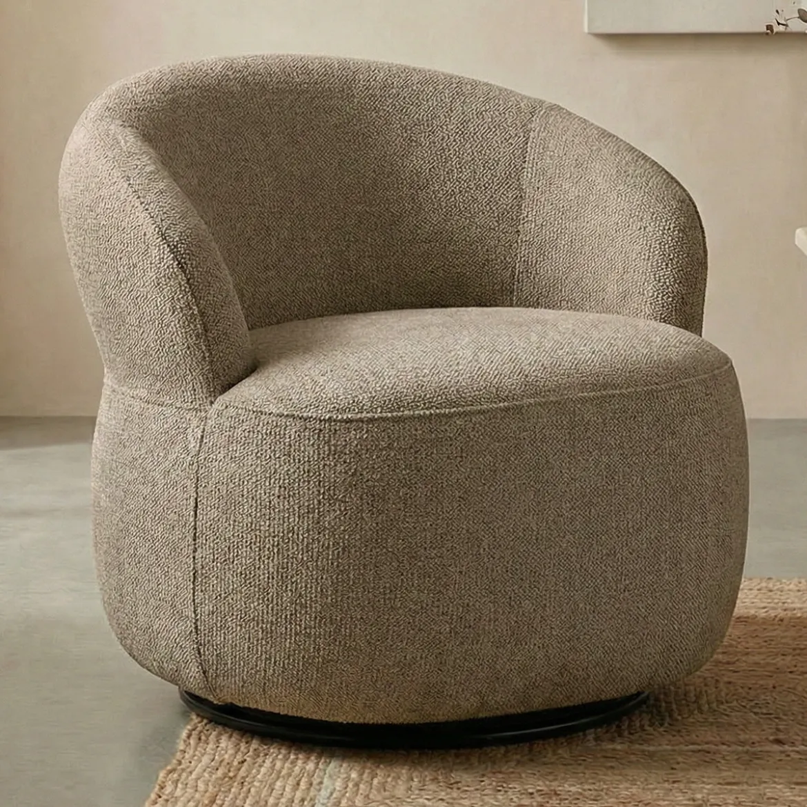 Ronde fauteuil draaibaar - Bodio Alwin