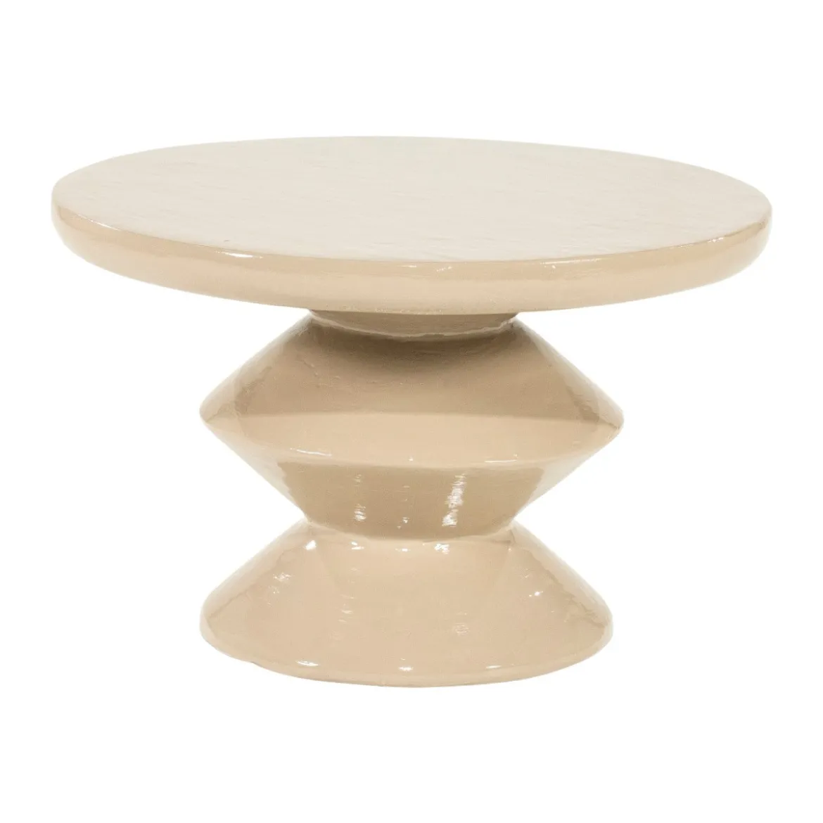 Ronde glanzende bijzettafel - By-Boo Circolo