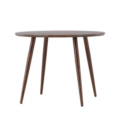 Ronde minimalistische eettafel bruin - Lavis Sanford