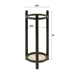 Ronde paraplubak met bronskleurig frame - Giani Luno
