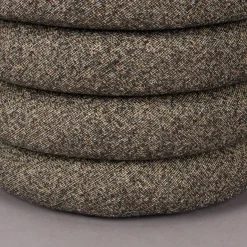 Ronde poef boucle stof - Dutchbone Fern