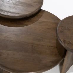 Ronde salontafel hout - By-Boo Leoti