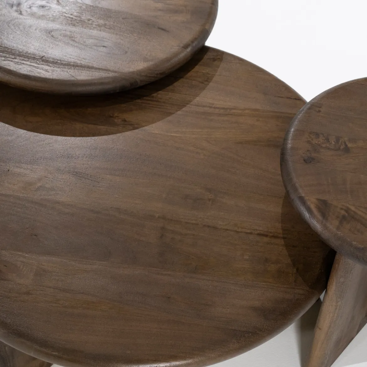 Ronde salontafel hout - By-Boo Leoti