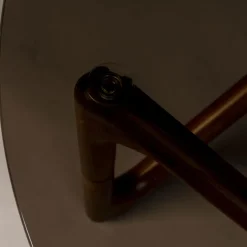 Ronde salontafel hout en glas - Dutchbone Naia