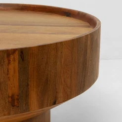 Ronde salontafel mangohout 80 cm - Kare Design Tessa