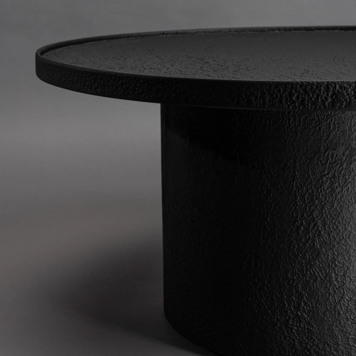 Ronde salontafel mat zwart - Dutchbone Winston