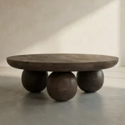 Ronde salontafel met bolpoten - Bodio Ezra
