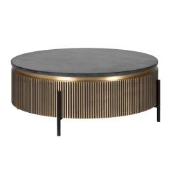 Ronde salontafel met marmer - Richmond Interiors Ironville