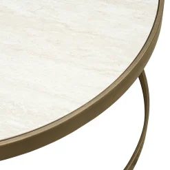 Ronde salontafelset beige goud - Richmond Interiors Tivoli