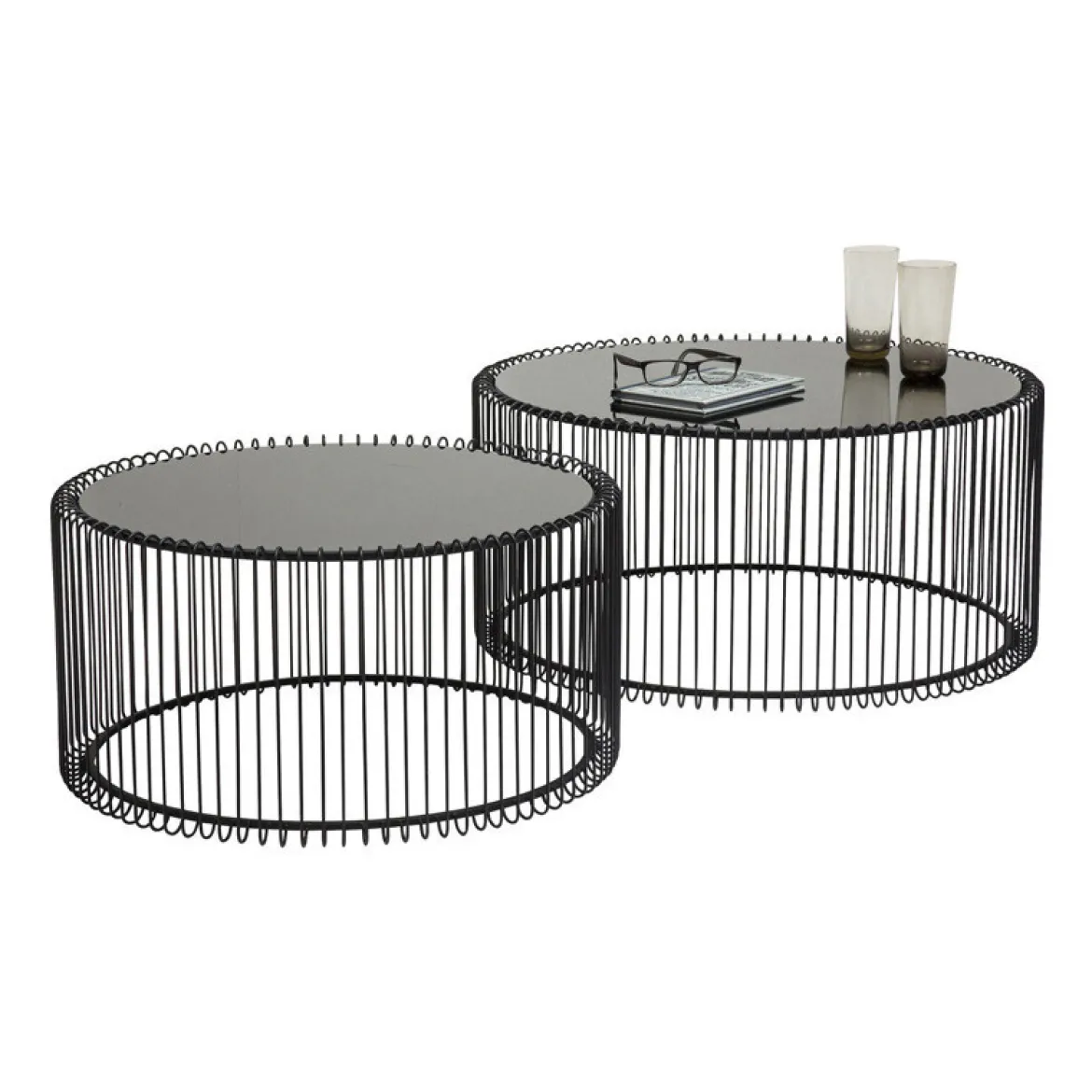 Ronde salontafelset staaldraad - Kare Design Wire