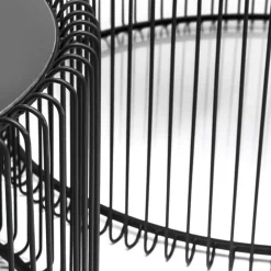 Ronde salontafelset staaldraad - Kare Design Wire